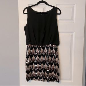 Sequin black & gold dress, Large